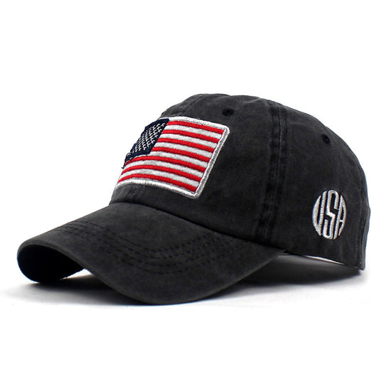 American Flag Sunscreen Peaked Cap for Outdoor Activities