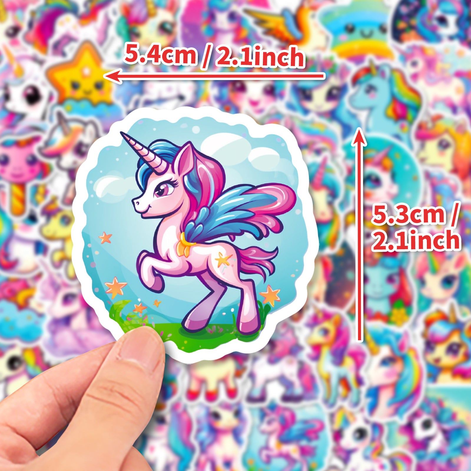 50pcs Unicorn Waterproof Doodle Sticker DIY Creative Motorcycles Stickers