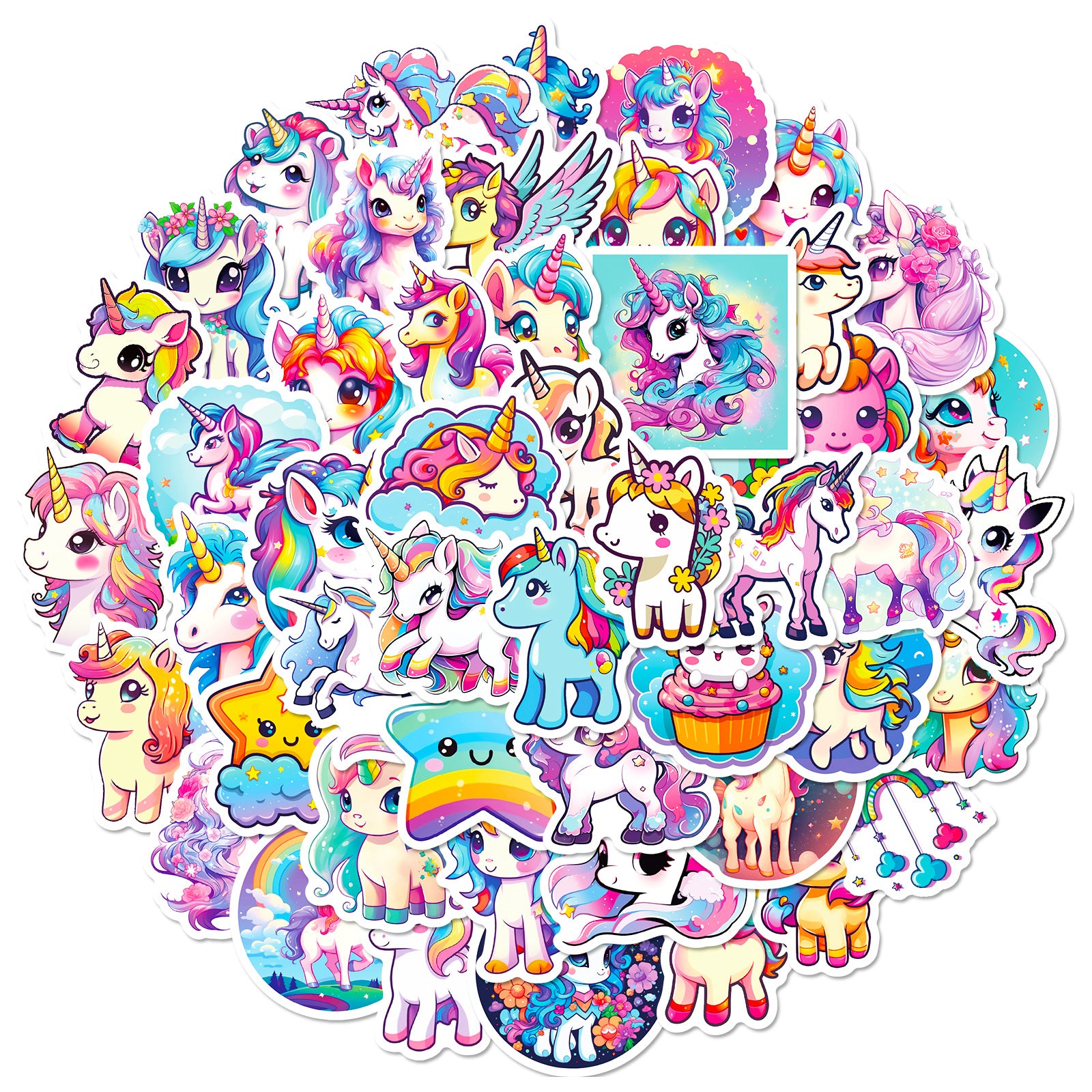 50pcs Unicorn Waterproof Doodle Sticker DIY Creative Motorcycles Stickers