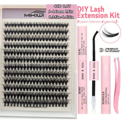 240Pcs Cluster Lashes 10D-40D D Curling Mix 9-16mm Lash Extensions
