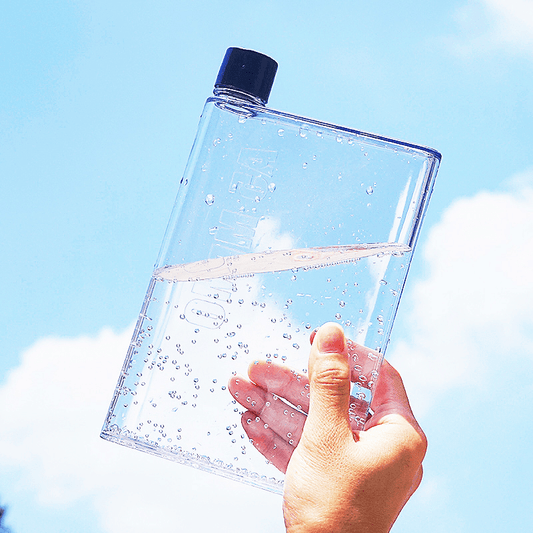 Portable Leakproof Clear Flat Water Bottle - 420ml