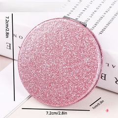 Glitter Compact Pocket Mirror for Purse, 2-Sided Beauty Mirror