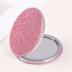 Glitter Compact Pocket Mirror for Purse, 2-Sided Beauty Mirror