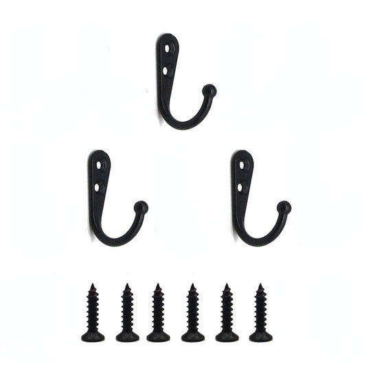 3pcs Wall Hooks Single Hook Bathroom Coat Hanger