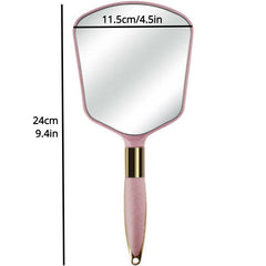 Portable Handheld Makeup Mirror with Handle for Beauty Salon and Travel