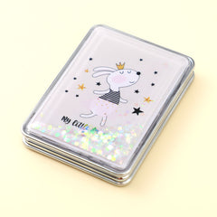 Quicksand Compact Makeup Mirror Double Sided Glitter Hand Mirror