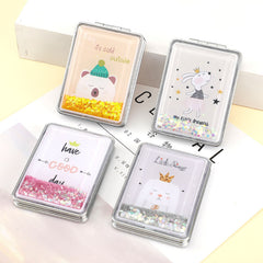 Quicksand Compact Makeup Mirror Double Sided Glitter Hand Mirror