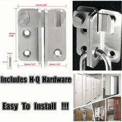 Stainless Steel Deadbolt Sliding Door Locks - 1pc
