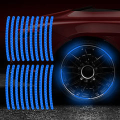 20PCS Reflective Car Wheel Stripe Stickers Tire Rim Safety Decorative Stickers
