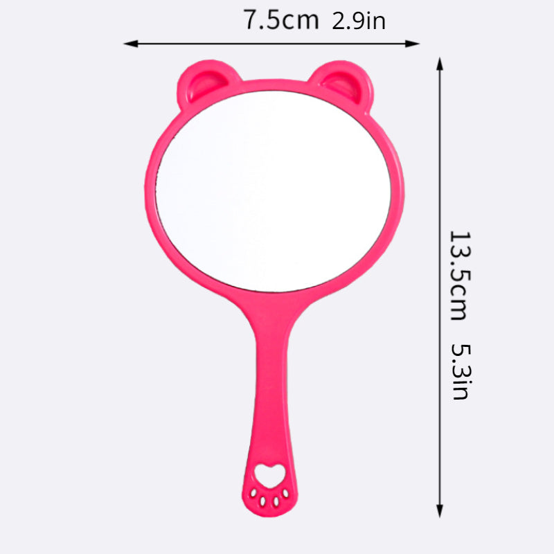 Cat Hand Mirror Portable Cosmetic Touch up Mirror for Makeup & Skincare