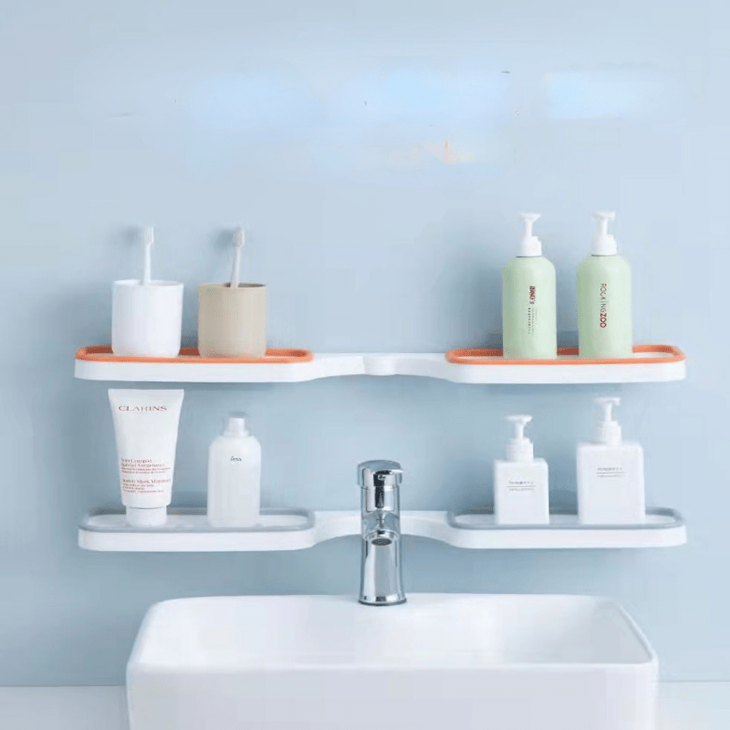 Corner Shower Caddy Wall Mounted Bathroom Shelf Shower Storage Rack Plastic Tray