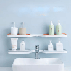 Corner Shower Caddy Wall Mounted Bathroom Shelf Shower Storage Rack Plastic Tray