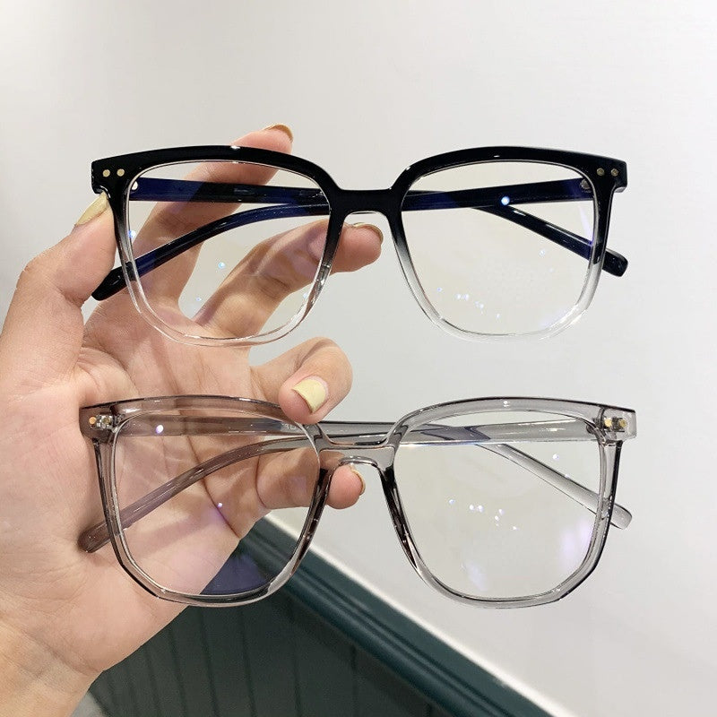 2pcs Girl's Irregular Anti Blue Light Glasses Vintage Computer Eyeglasses
