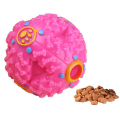 Interactive Dog Toy for Training & Teeth Cleaning Sound Ball Dispenser