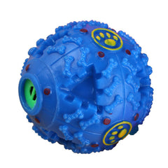 Interactive Dog Toy for Training & Teeth Cleaning Sound Ball Dispenser