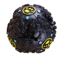 Interactive Dog Toy for Training & Teeth Cleaning Sound Ball Dispenser