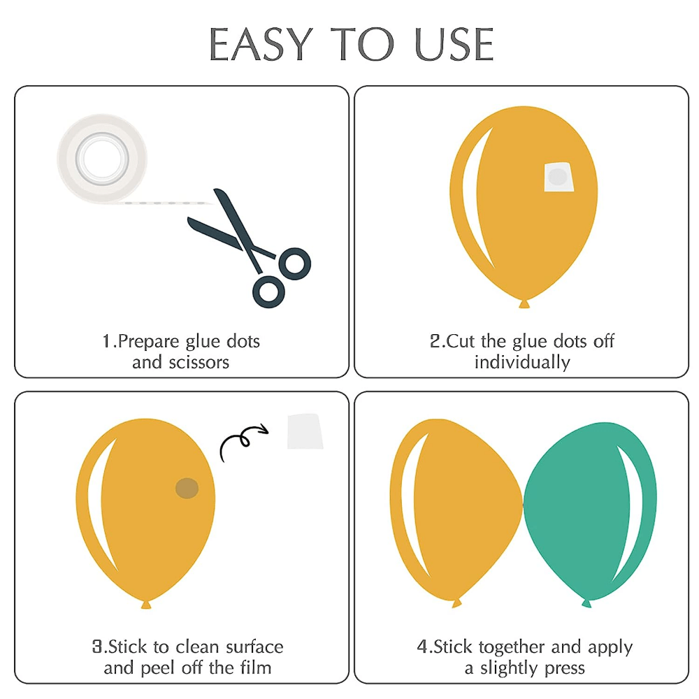 100 Pcs Clear Glue Points Dots Double Sided Adhesive for Balloons Craft