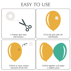 100 Pcs Clear Glue Points Dots Double Sided Adhesive for Balloons Craft