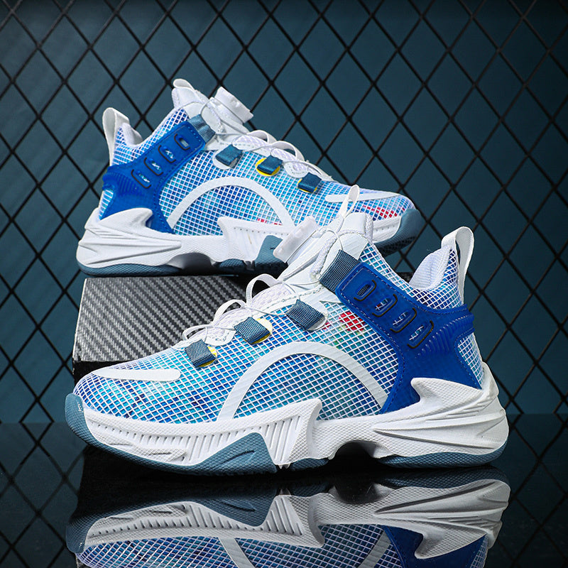 Boys' Basketball Shoes Rotating Buckle Non Slip Sneakers