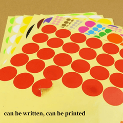 15 Multicolor Dot Sticker Round Adhesive Label DIY Stickers