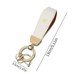 R Letter Horseshoe Buckle Alloy Keychain Pendant Gift