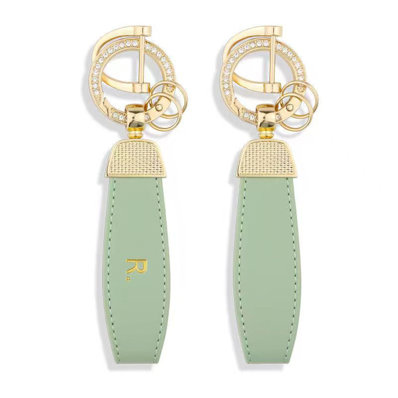 R Letter Horseshoe Buckle Alloy Keychain Pendant Gift