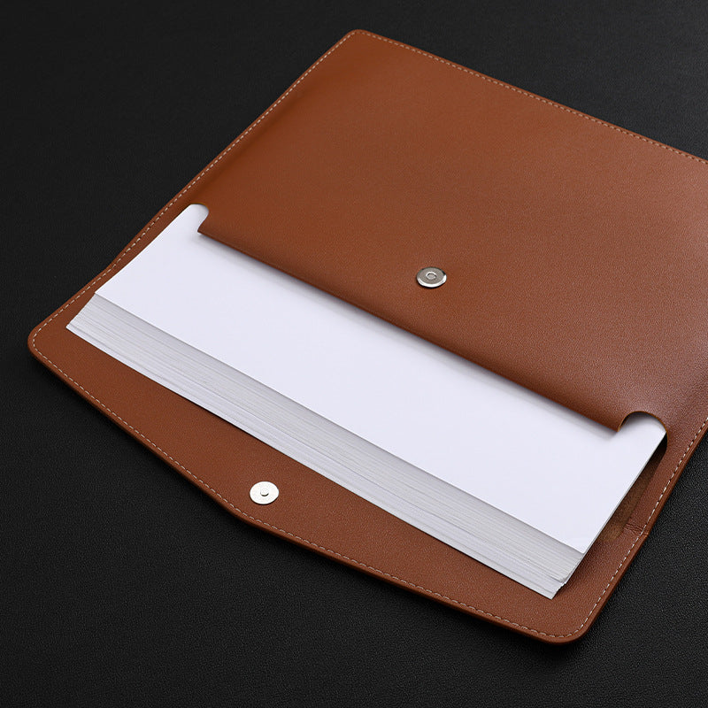 A4 Business PU Leather File Bag PVC Waterproof Storage Bag