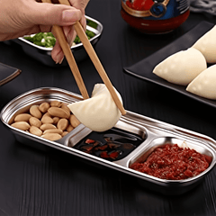 Stainless Steel Sauce Dish for BBQ and Kitchen, Perfect for Dipping