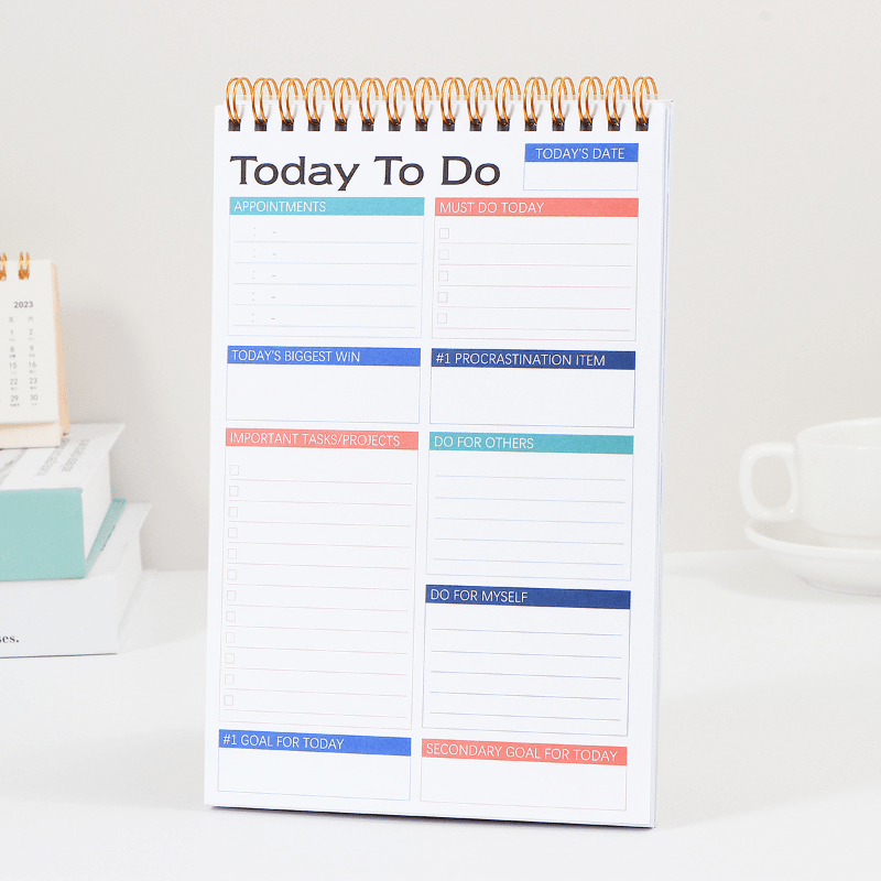 Daily Planner A5 Coil Book English Week Planner To Do List Schedule