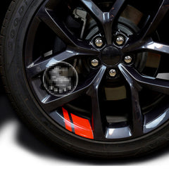 4pcs Reflective Car Wheel Rim Vinyl Decal Sticker Red Auto Accessories
