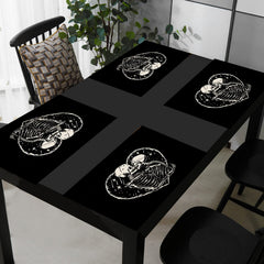 4pcs Sugar Skulls Marigolds Table Mat - Halloween Dining Decor