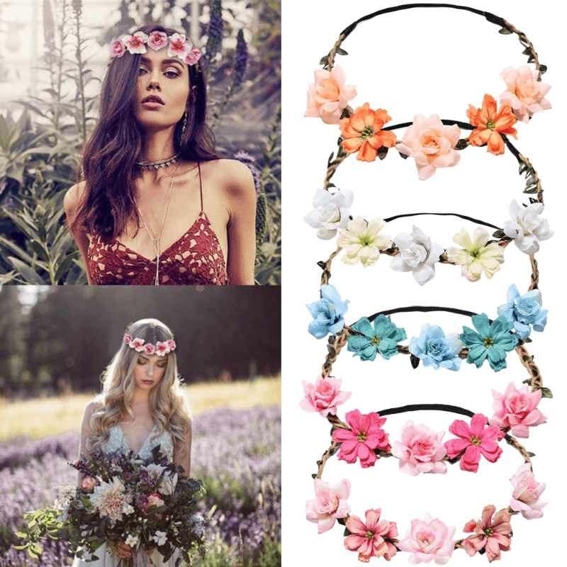 Floral Crown Headband Flower Crown Hair Accessories