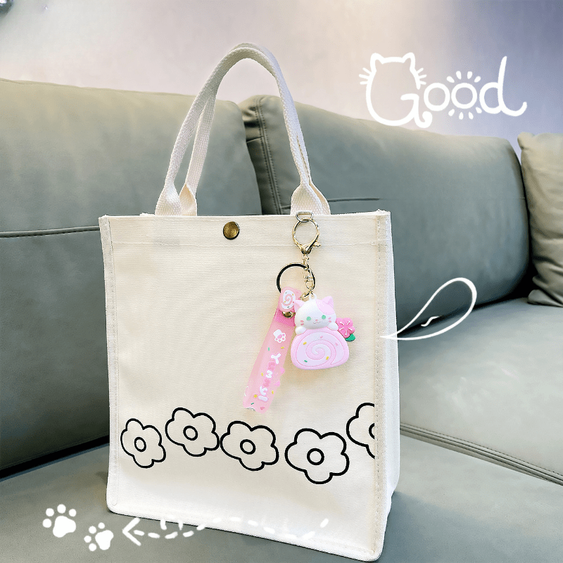 Cat Cat Cake Roll Cartoon Keychain Doll Car Key Chain School Bag Pendant