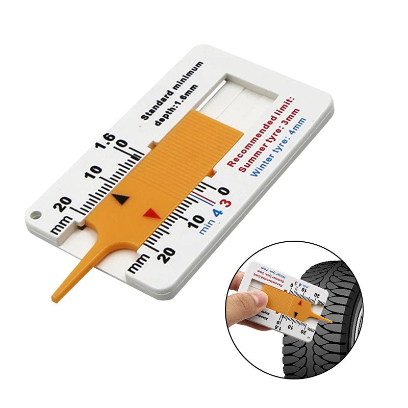 Tire Depth Gauge 0-20mm Car Wheel Tread Wear Checker Tool