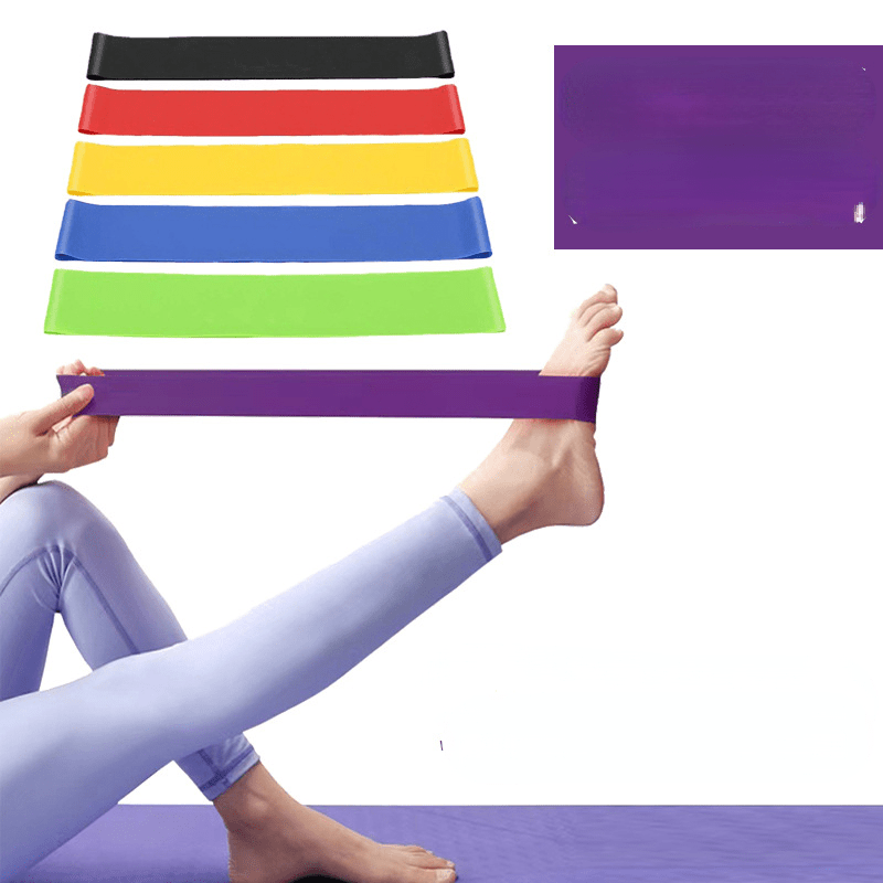 5pcs Yoga TPE Tension Band Elastic Resistance Band for Body Stretching