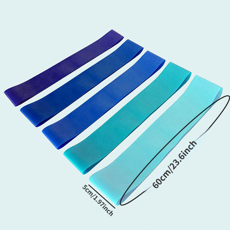 5pcs Yoga TPE Tension Band Elastic Resistance Band for Body Stretching