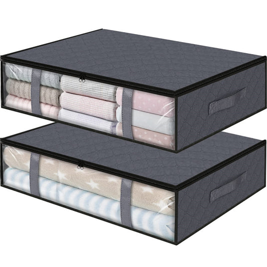 4pcs Under Bed Storage Container Foldable Breathable Storage Bag With Handle