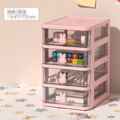Pink Rabbit Makeup Drawer Storage Box - Durable Organizer