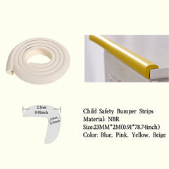 2M Soft Baby Safety Desk Edge Guard Strip L Shaped Protection Bumper