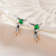 Hummingbirds Shaped Stud Earrings Jewelry Accessories