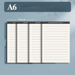 5pcs A5 A6 Upturned PP Paper w/ Plastic Cover Horizontal Vertical Flip Notebook