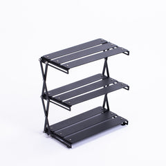 1pc Aluminum Alloy Portable Shelf Foldable Three-layer Shelf Storage