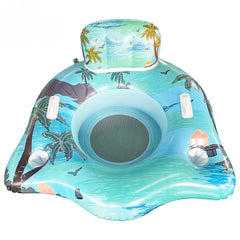 Inflatable Pool Lounger Seat Circle Thickened PVC Floating Chair
