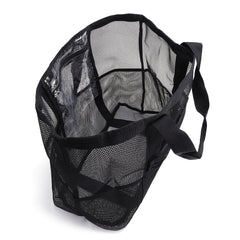 Large Capacity Mesh Shoulder Bag Lightweight Foldable Beach Bag