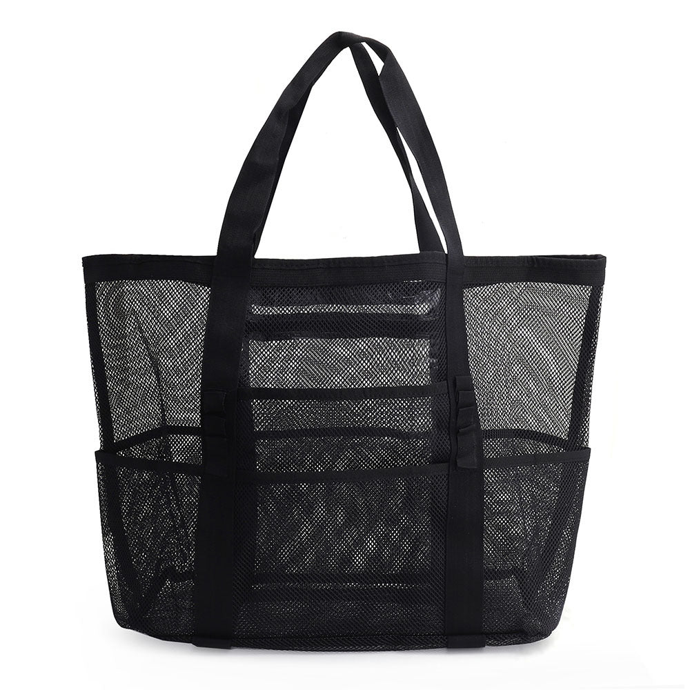 Large Capacity Mesh Shoulder Bag Lightweight Foldable Beach Bag