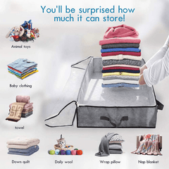 1 2 3pcs Under Bed Storage Bag Zipper Handle Blanket Clothes Storage Bag