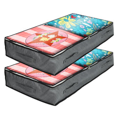 1 2 3pcs Under Bed Storage Bag Zipper Handle Blanket Clothes Storage Bag