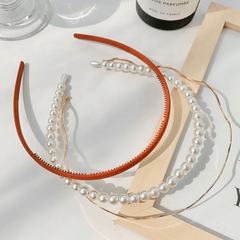 3pcs Faux Pearl Hair Hoop Headwear for Girls