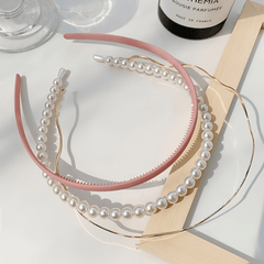 3pcs Faux Pearl Hair Hoop Headwear for Girls