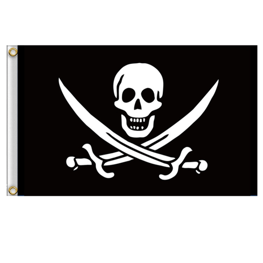 Huge Skull & Crossbones Pirate Flags - Holloween Hanging Decoration